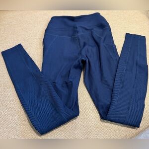 Year of Ours Navy Ribbed Leggings